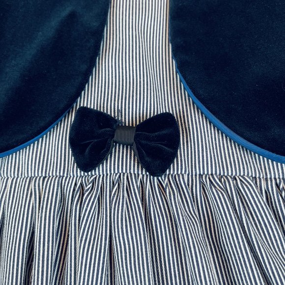 ❤️  VINTAGE ITALIAN GIRLS LUXURY DESIGNER VELVET FORMAL DRESS 11 12 ITALY EUC ❤️ - Picture 9 of 14